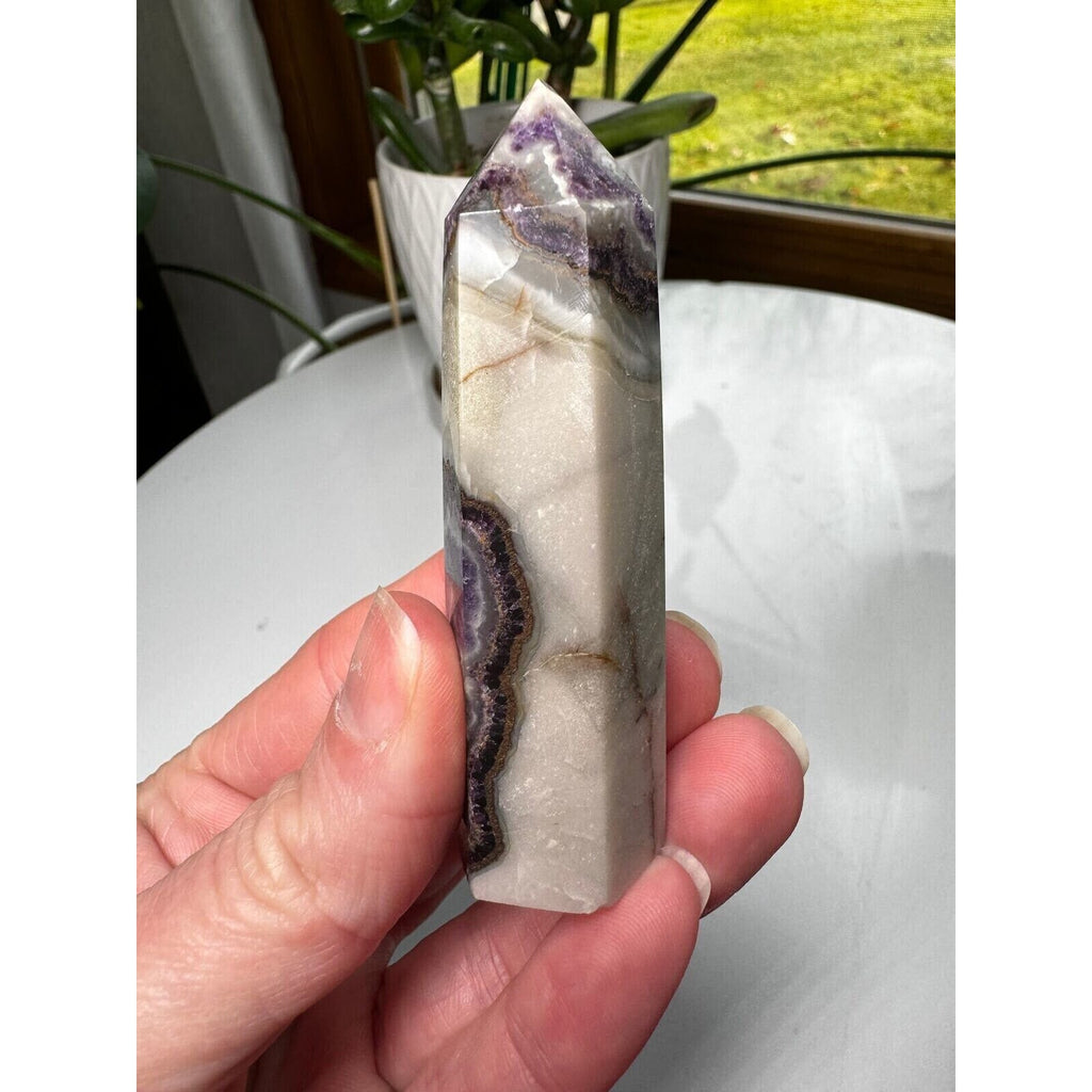 Fluorite Root Point Crystal Tower