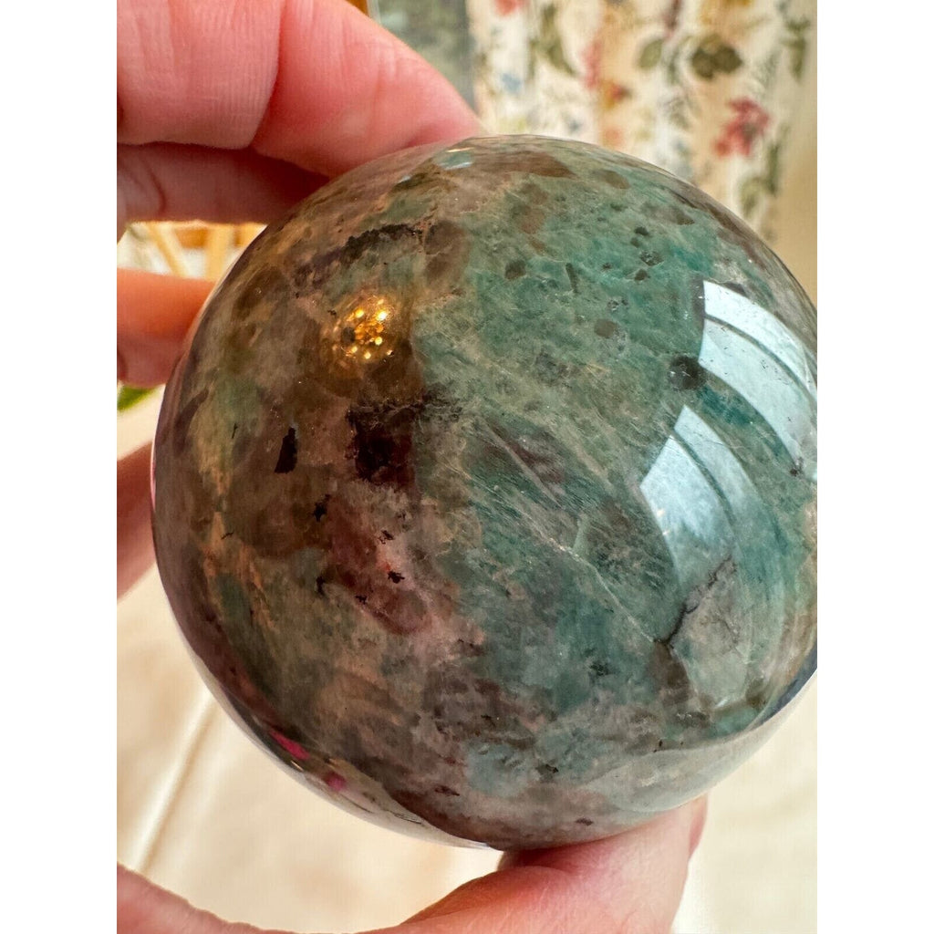 Amazonite with Smokey Quartz Crystal Sphere
