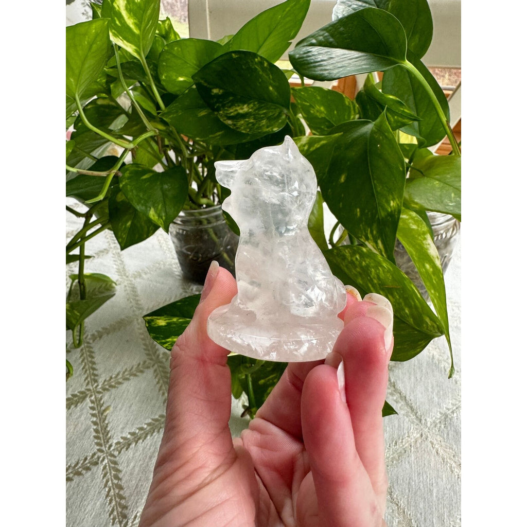 Clear Quartz Crystal Dog