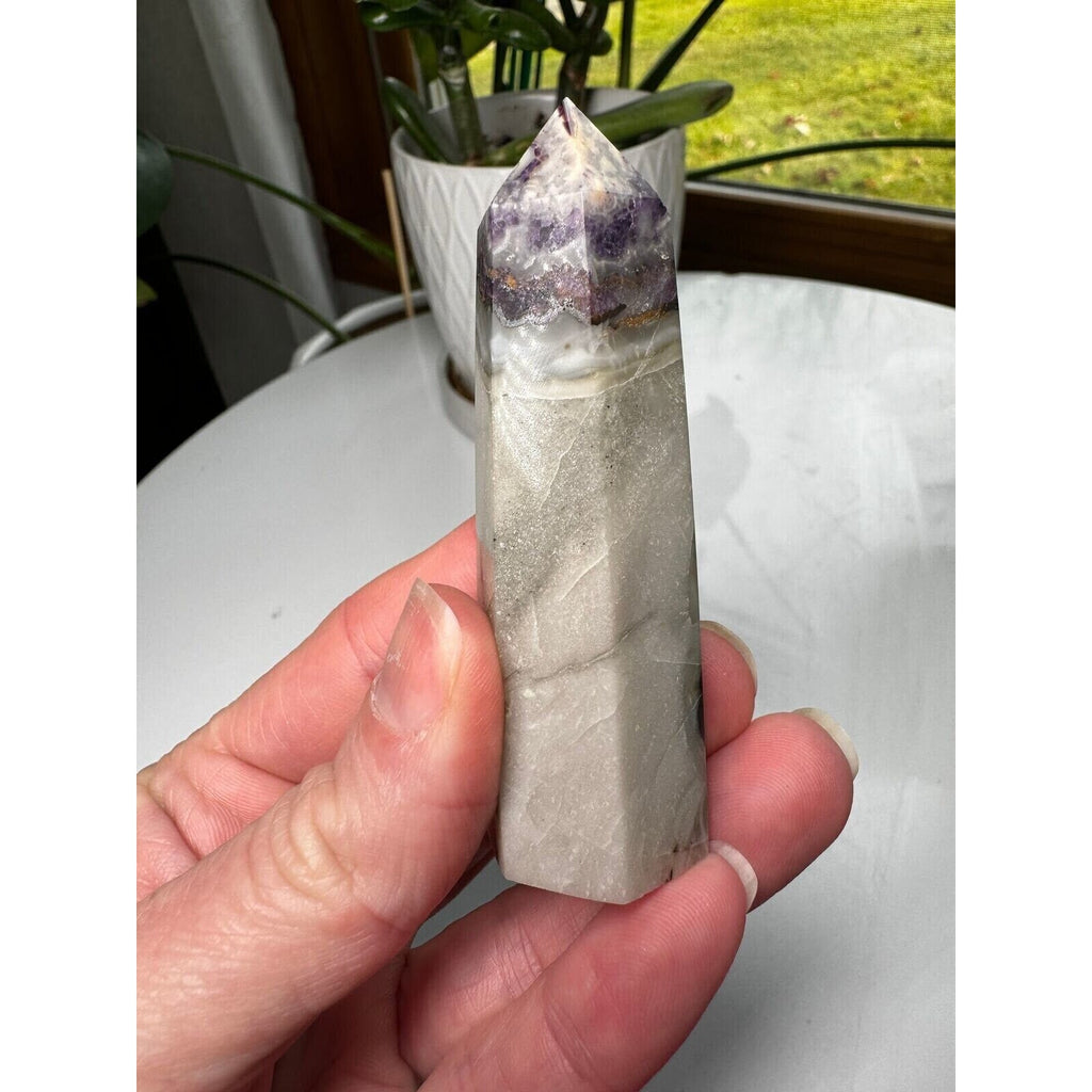 Fluorite Root Point Crystal Tower