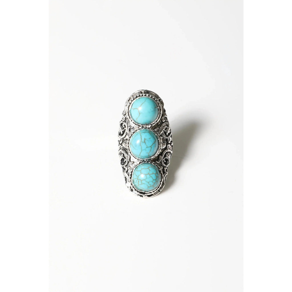 Turquoise Multi Tier Ring