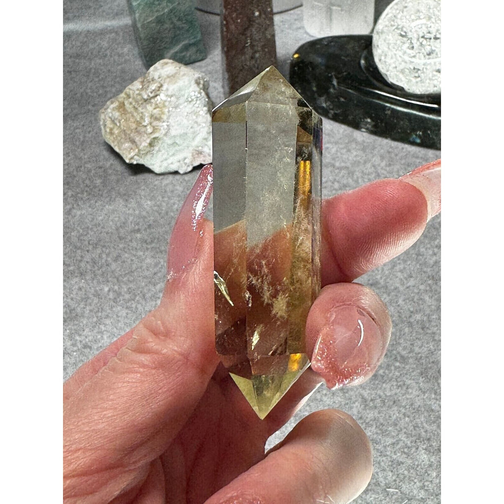 Citrine Crystal double tip gem stone