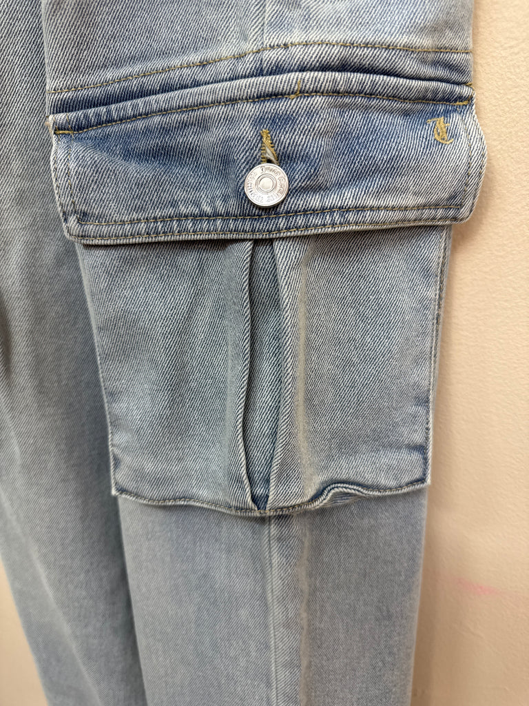 Juicy Couture Wide Leg Cargo Jeans sz 27/4