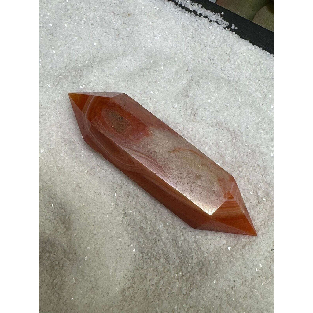 Sardonyx chalcedony double tip crystal