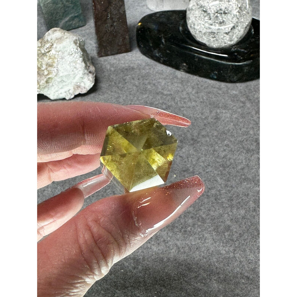 Citrine Crystal double tip gem stone