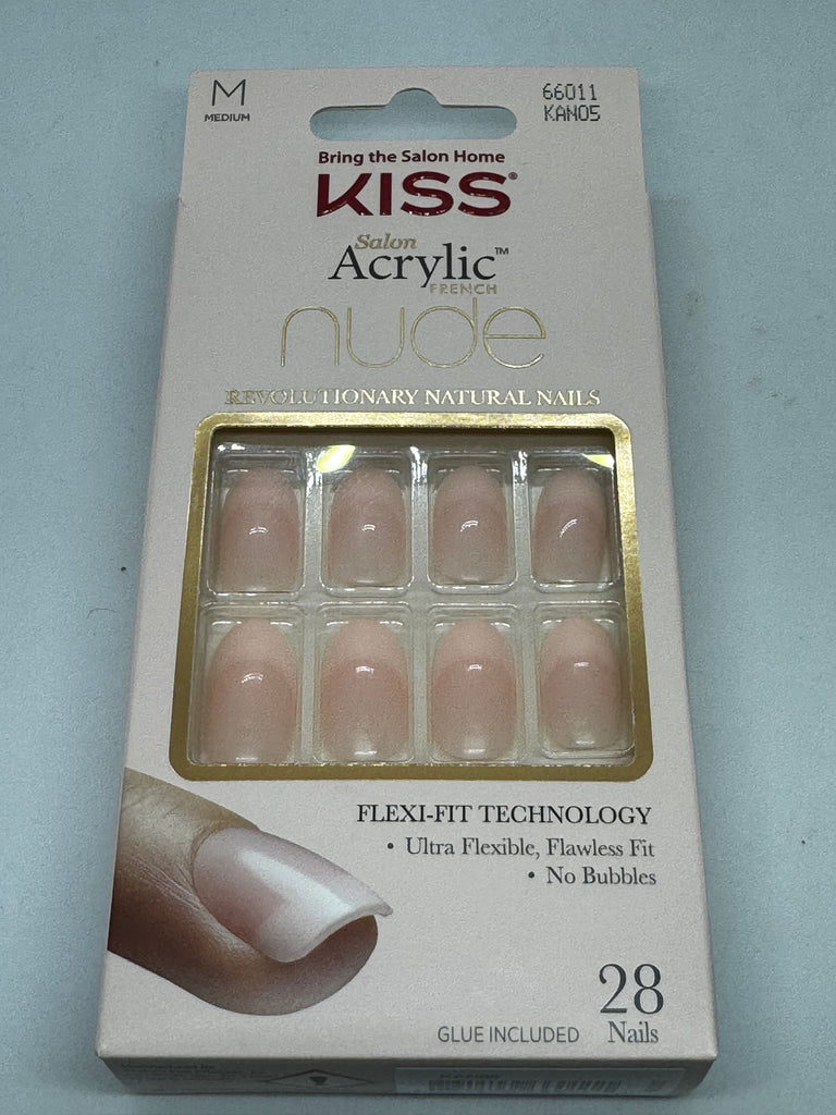 Kiss Salon Acrylic French Nude Nails - KAN05