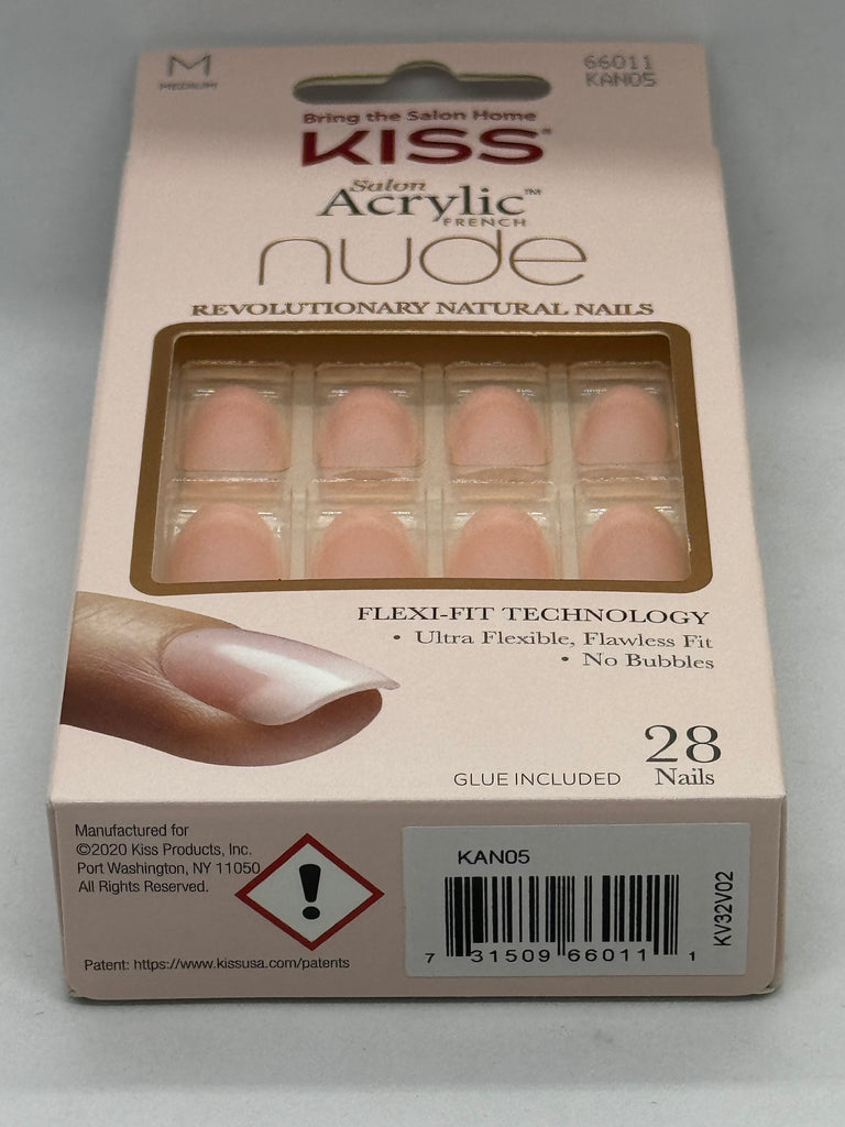 Kiss Salon Acrylic French Nude Nails - KAN05