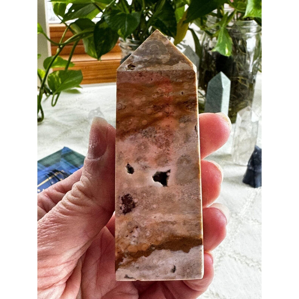 8th vein Ocean Jasper Crystal tower