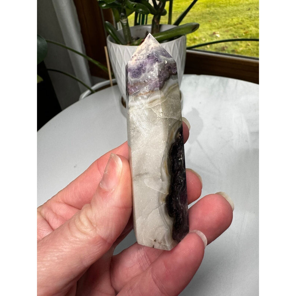Fluorite Root Point Crystal Tower