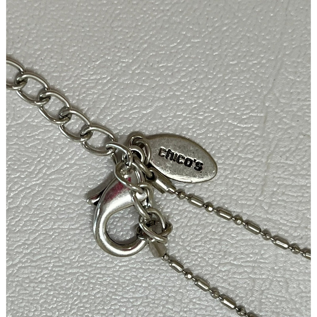 Chico’s Boho crystal long strand pendant necklace