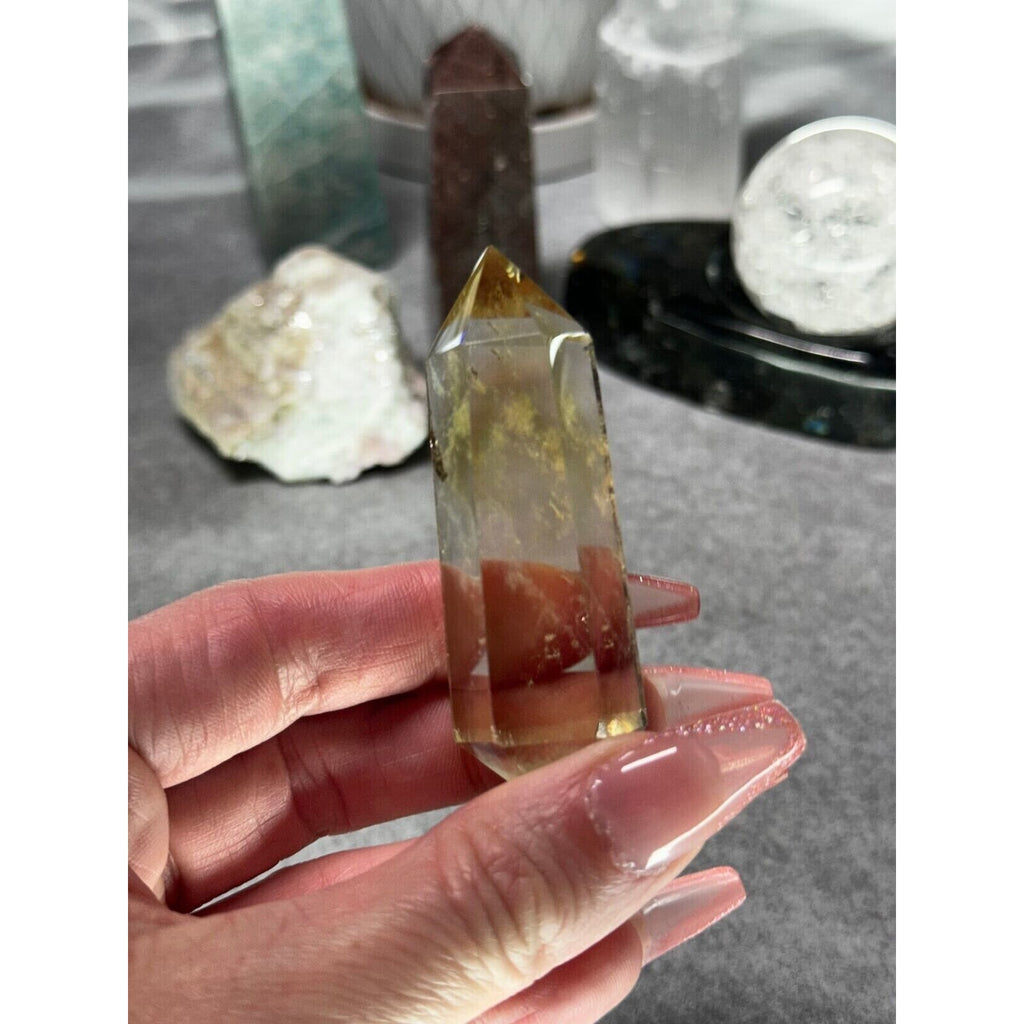 Citrine Crystal double tip gem stone