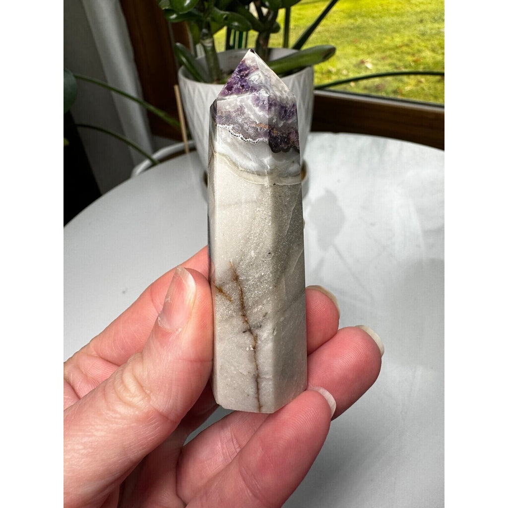 Fluorite Root Point Crystal Tower