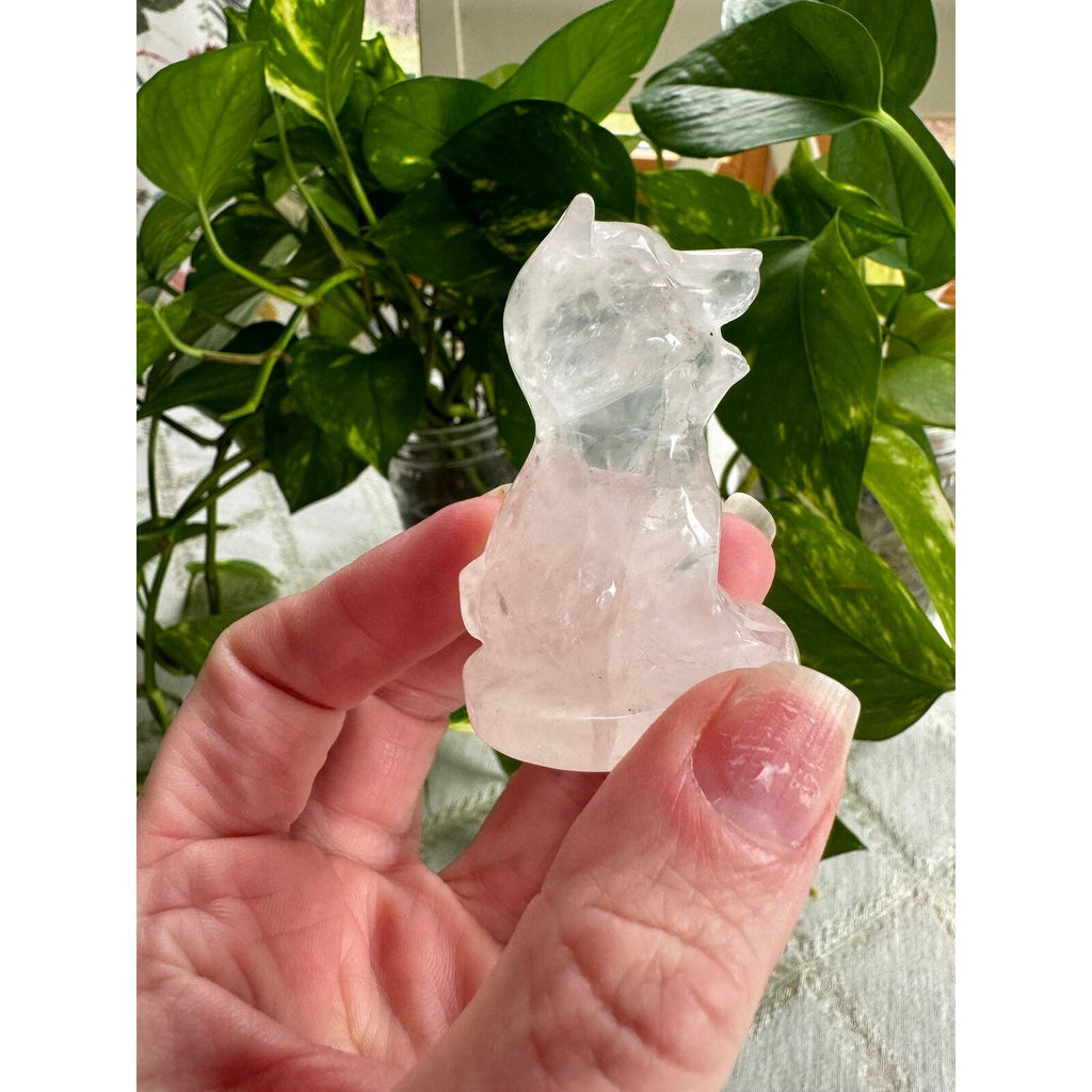 Clear Quartz Crystal Dog