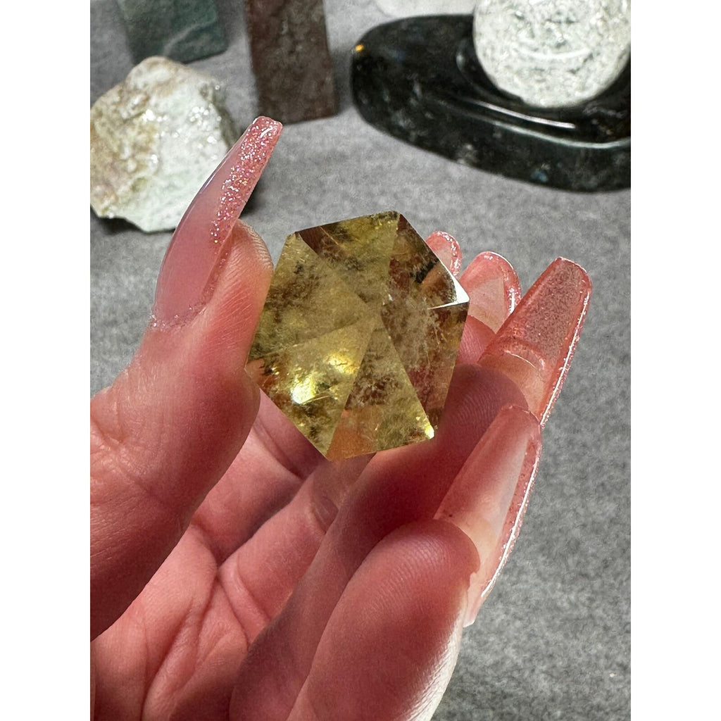 Citrine Crystal double tip gem stone