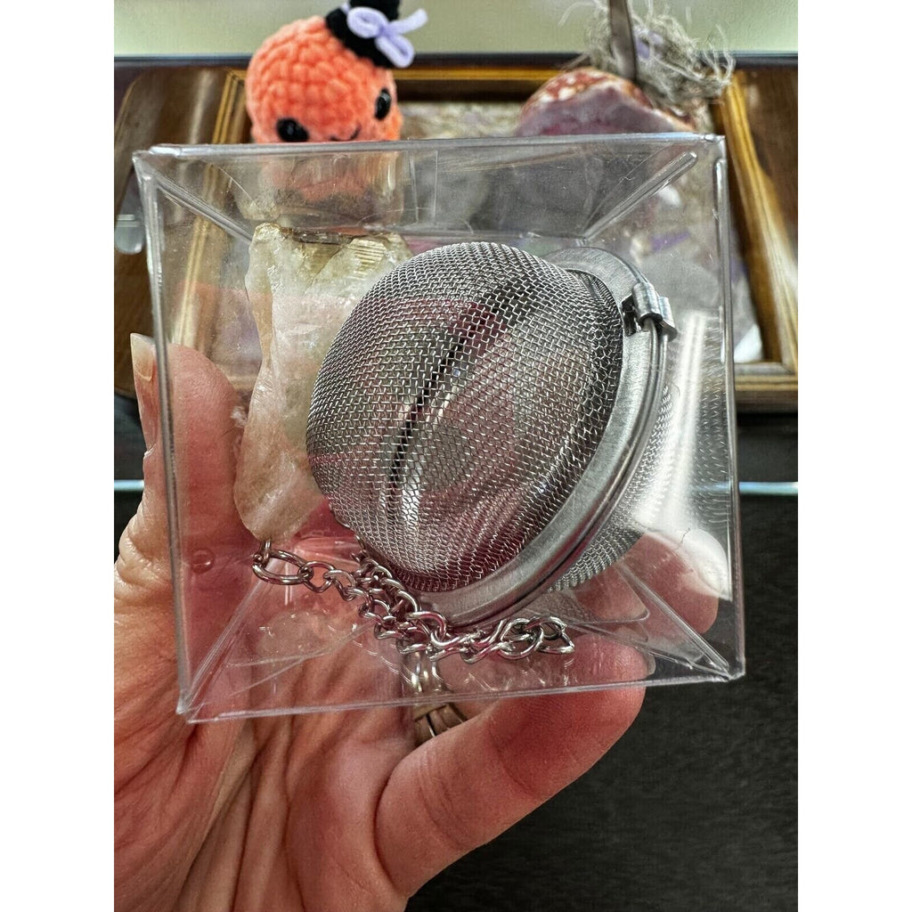 Citrine Quartz Crystal Tea Ball Strainer infuser