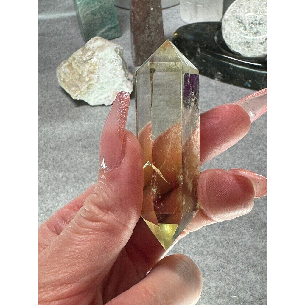 Citrine Crystal double tip gem stone
